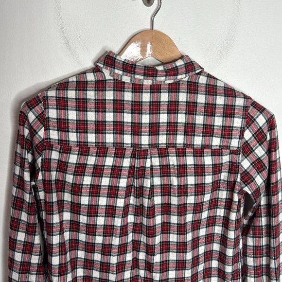 Marine layer Kendall Organic Cotton Button Down in Red Plaid size XS - Picture 4 of 10